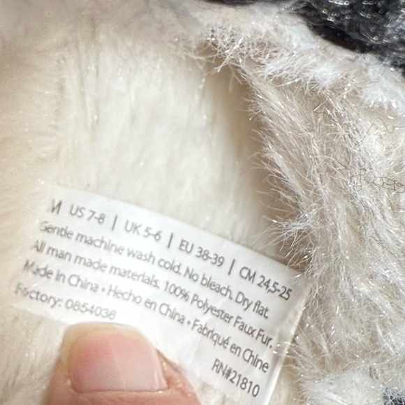 Dearfoams Cozy Plaid Fleece-Lined Slippers Med 7-8 - Picture 7 of 9